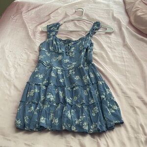 Aeropostale Blue Floral Casual Dress